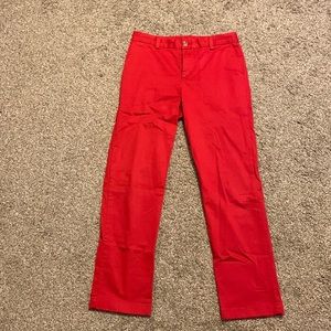 Vineyard Vines Red Cotton Pants Junior Size 14 Girls